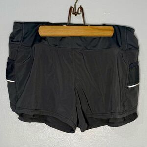 Athleta Black Women's Lined Athletic Shorts with Pockets | M